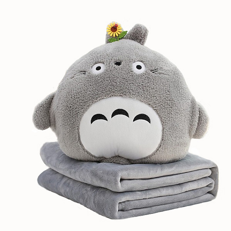 Combo chăn gối ngủ văn phòng tiện lợi Totoro 1.1 x 1.7m