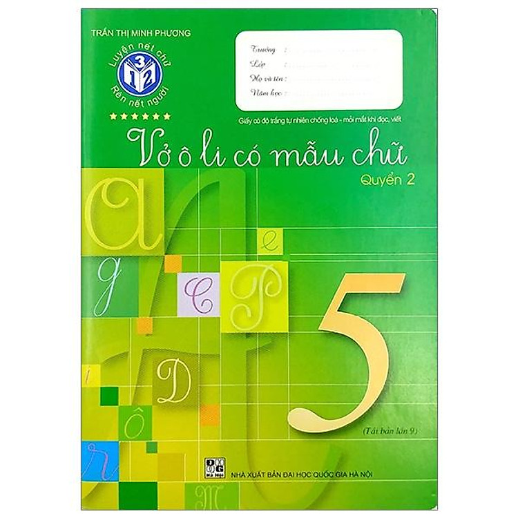 Vở Ô Li Có Mẫu Chữ 5 – Tập 2