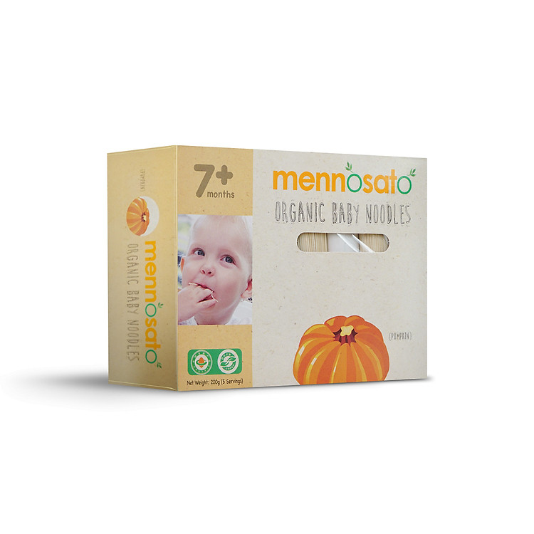 MÌ ăn dặm hữu cơ cho bé vị bí ngô 200g Men No Sato