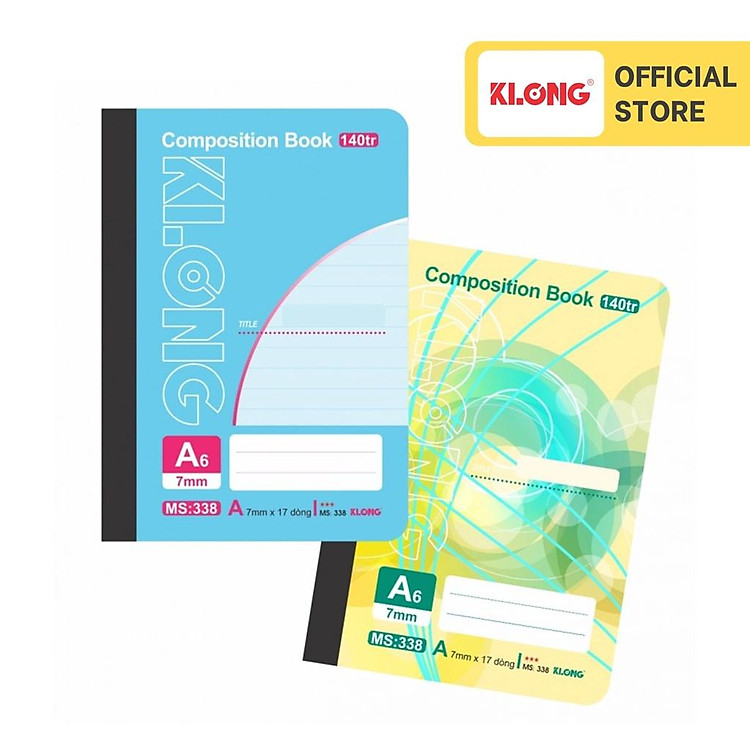 Sổ Kẻ Ngang Gáy Composition Book KLONG A6 (140 trang)