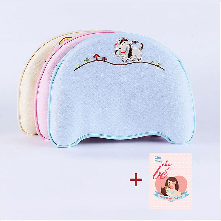 Gối cho bé và trẻ sơ sinh Babyup, gối cao su non cao cấp, chống bẹp đầu, méo đầu, móp đầu