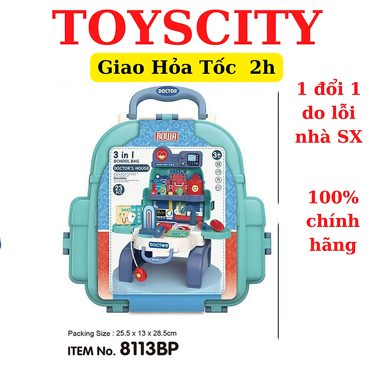Mua tại Tiki: Mua Bộ đồ chơi bác sĩ BOWA 8113BP Chính hãng Giá rẻ