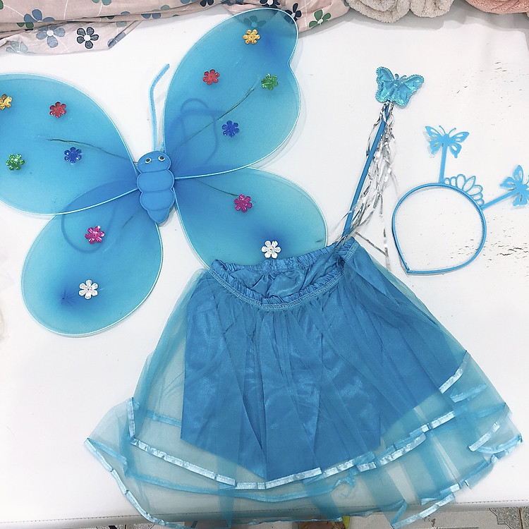 Bộ cánh tiên (cánh bướm) trung thu kèm váy cho bé