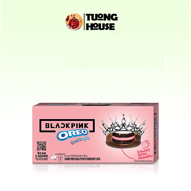 Bánh Oreo OREO Pie BLACKPINK vị Dâu hộp 180g
