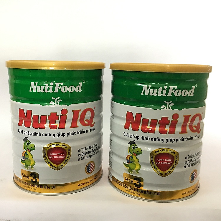 Combo 2 hộp NUTI IQ STEP 3 900 gr : sữa cho trẻ 1-2 tuổi với công thức IQ-Advance
