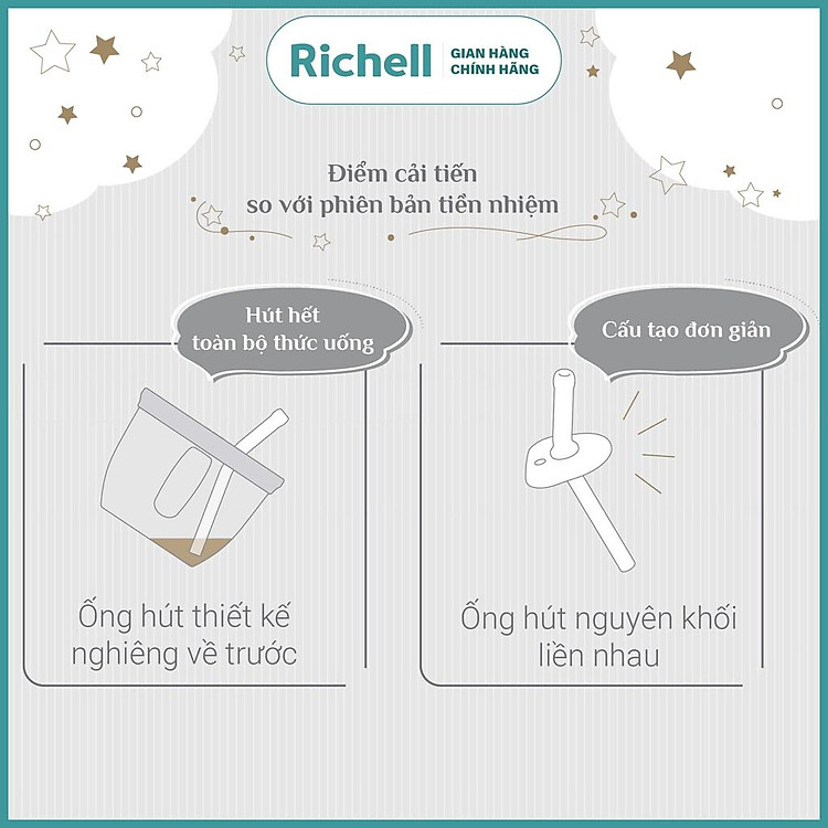 Cốc tập uống AXSTARS Richell Nhật Bản Chính hãng Giá tốt - Hình ảnh 5