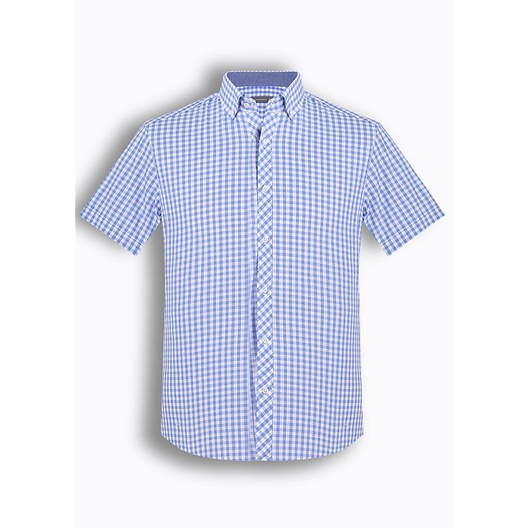 Áo Sơ Mi Nam Tay Ngắn Họa Tiết The Shirts Studio Hàn Quốc TD42F2347BL