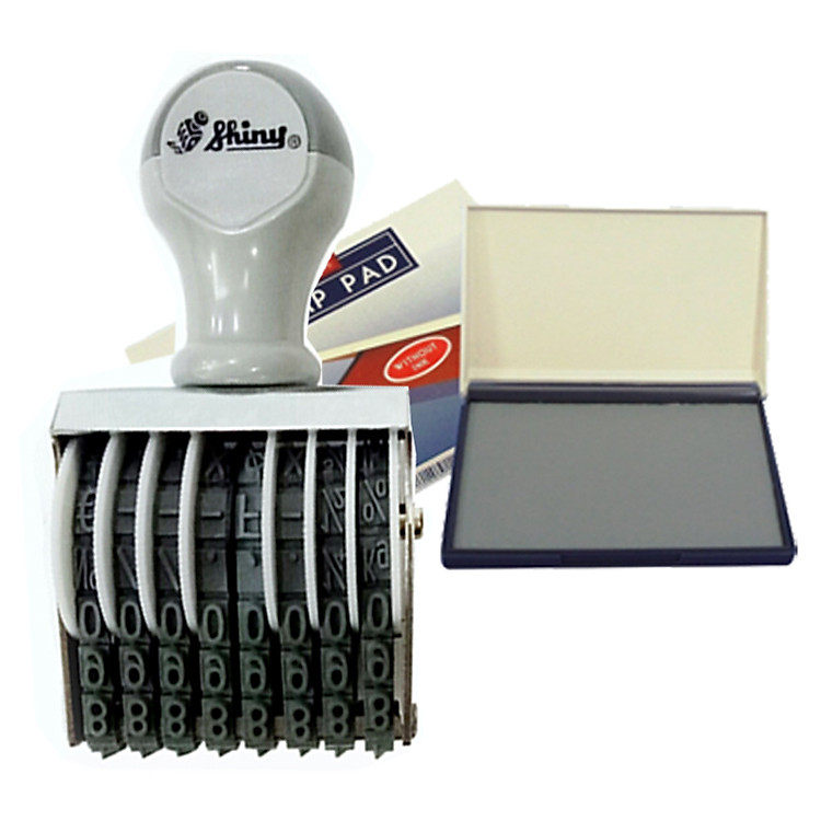 Dấu số xoay tay Shiny N-18 (8 số, chữ cao 9mm)