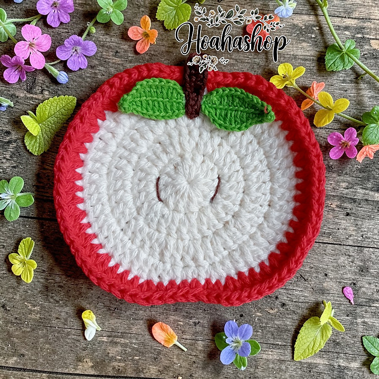 Coaster móc len cotton cao cấp – Lót ly decor bàn – Nhiều mẫu xinh