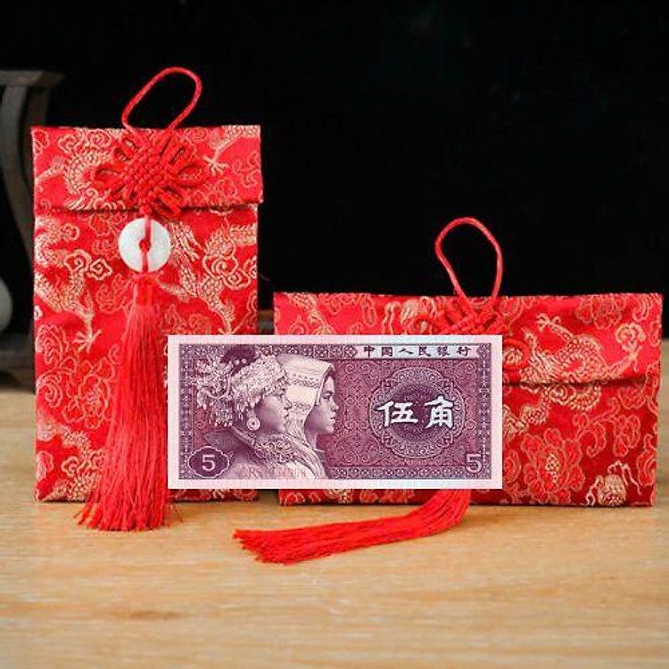 Túi gấm màu tím loại 5