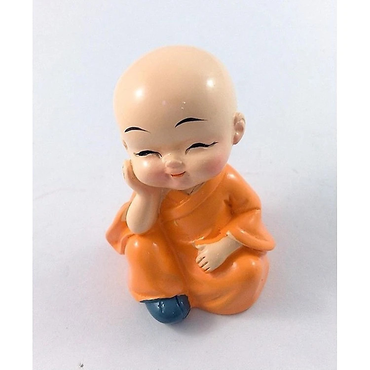 Chú Tiểu Để Xe Hơi Cầu An Trang Trí (Bộ 4) - Ảnh 3