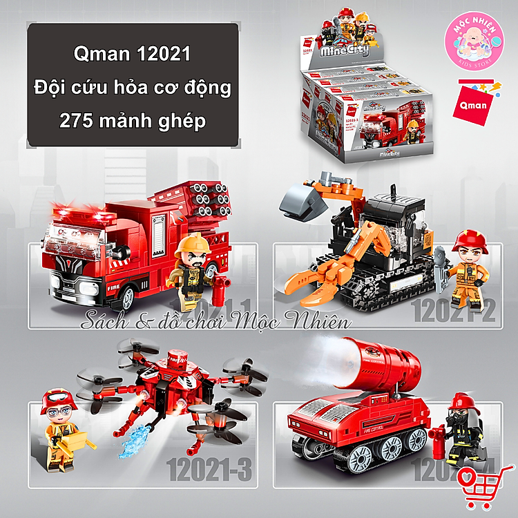 Đồ Chơi Lắp Ráp Qman 12021 Đội Cứu Hỏa Chính hãng Giá tốt - Hình ảnh 4