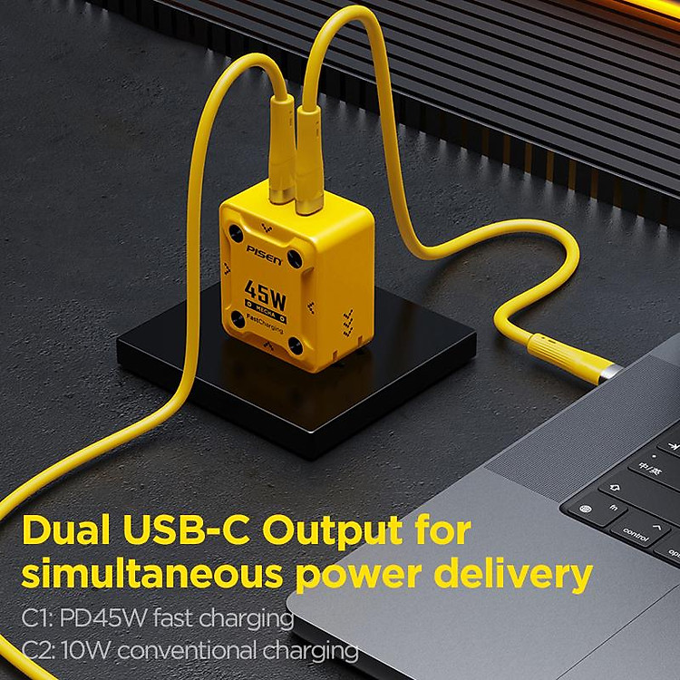 Sạc Nhanh Pisen Quick Mecha 45W GaNUltra 2C - Ảnh 7