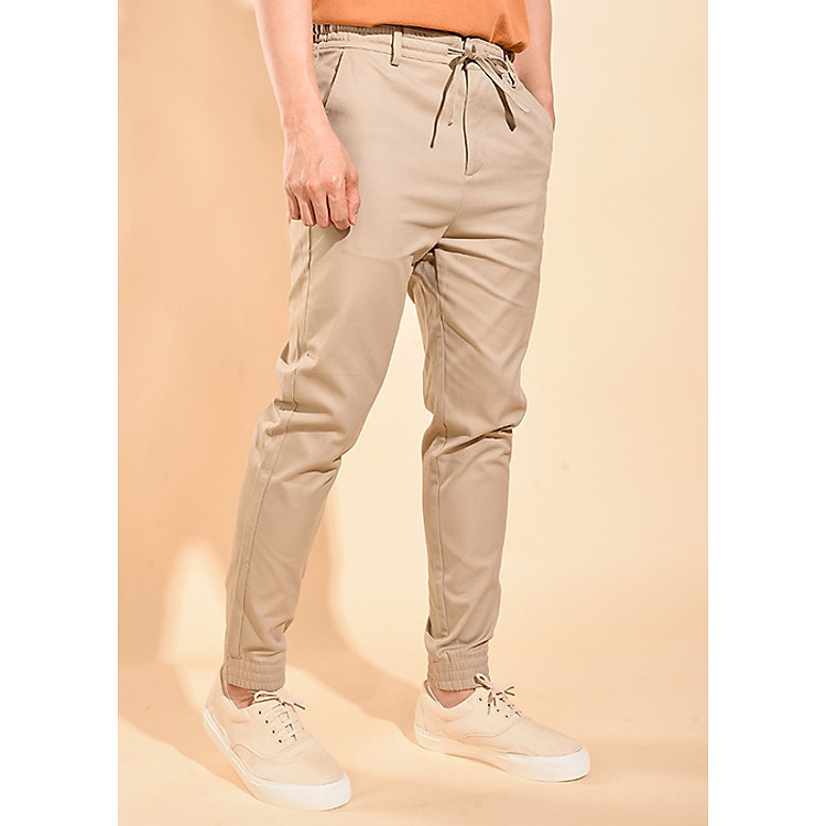 ROUTINE Quần jogger kaki nam cotton co giãn 10F19PJO008-5