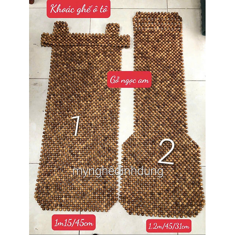Tấm đệm khoác áo ôtô bằng gỗ ngọc am thơm nức