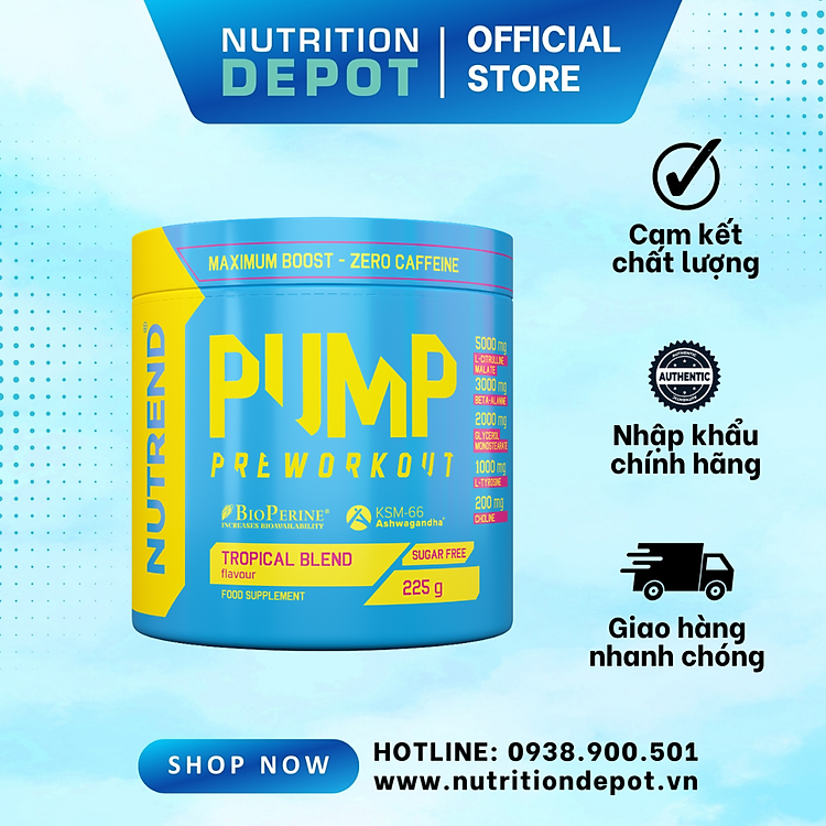Mua Thực phẩm bổ sung năng lượng trước tập luyện Nutrend Pump PreWorkout Without Caffeine (Hộp
