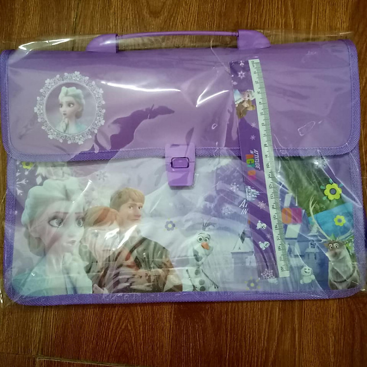 Cặp học thêm cho bé gái + tặng kèm thước kẻ nhựa đồng bộ