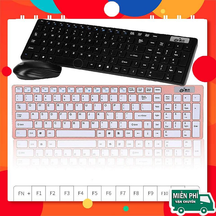 Bàn phím chuột không dây logitech,Bàn phím + chuột máy tính MD -260