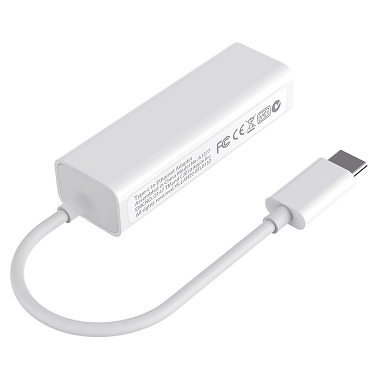Adapter chuyển đổi từ cổng USB Type C sang cổng cắm dây mạng RJ45 dành cho Macbook