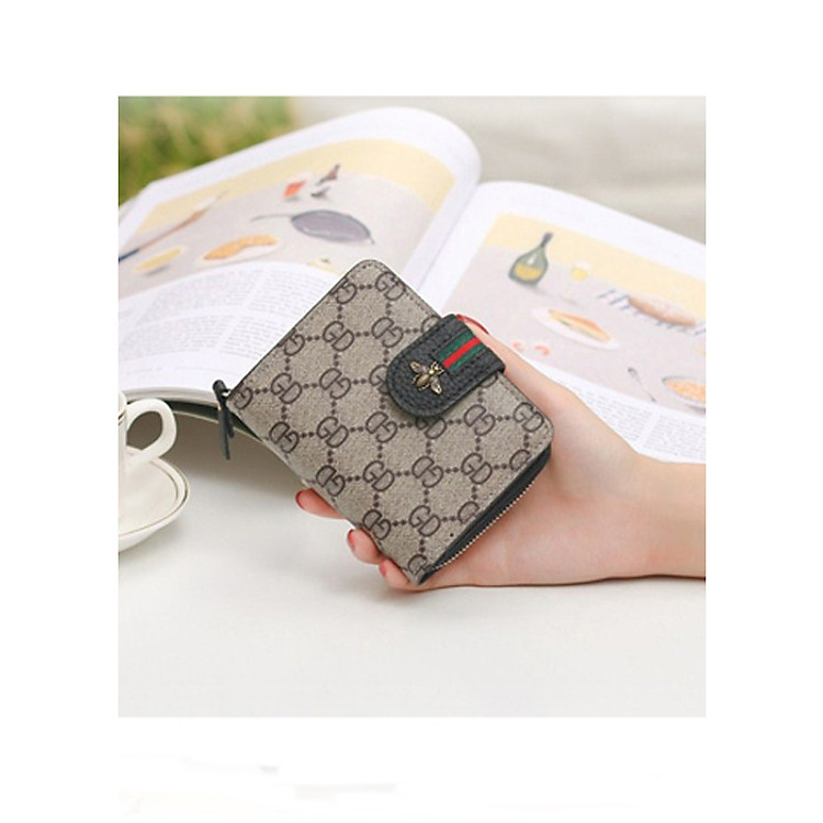 Ví Nữ- Ví Nữ Mini Cầm Tay Họa Tiết Sang Trọng Con Ong VI95