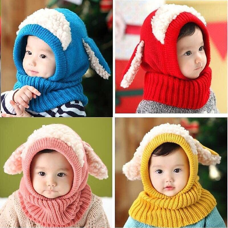 MŨ LEN LÔNG CỪU CHO BÉ