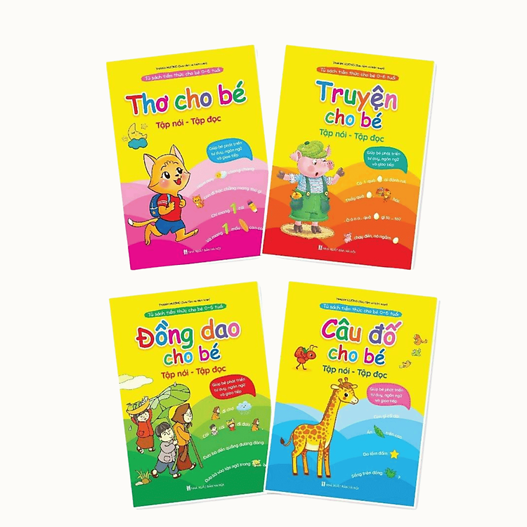 Bộ Tủ Sách Tiềm Thức Cho Bé 0-6 Tuổi: Thơ, Truyện, Đồng Dao Cho Bé Tập Nói, Tập Đọc