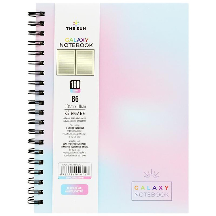Sổ Lò Xo Bìa Cứng Galaxy B6 (160 trang 80gsm) - Ảnh 2