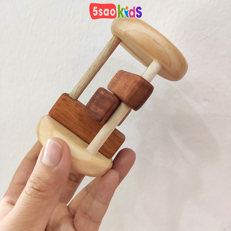 Bộ xúc xắc cầm tay bằng gỗ cho bé