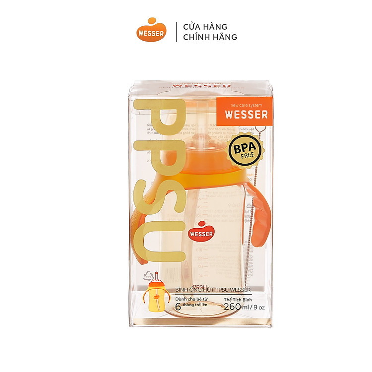 Bình ống hút PPSU Wesser 260ml Đảm bảo Tiết kiệm - Hình ảnh 2