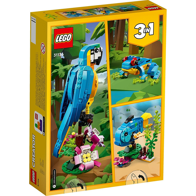 LEGO Creator 31136 Vẹt Đuôi Dài Chính hãng Giá rẻ - Hình ảnh 3