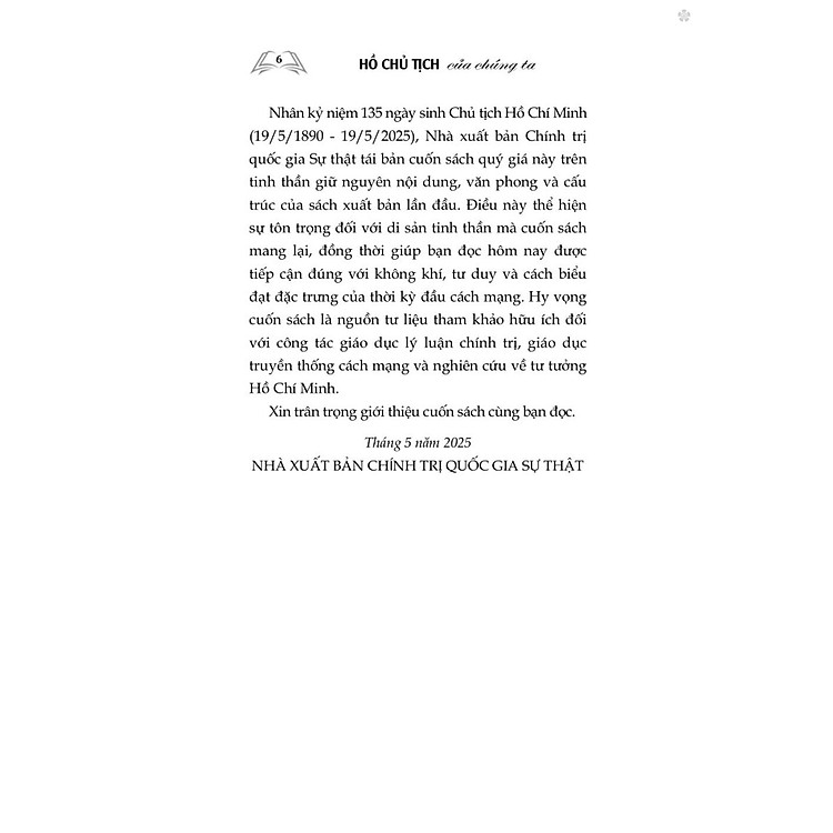 Hồ Chủ Tịch của chúng ta (Xuất bản lần thứ tư) - Ảnh 4