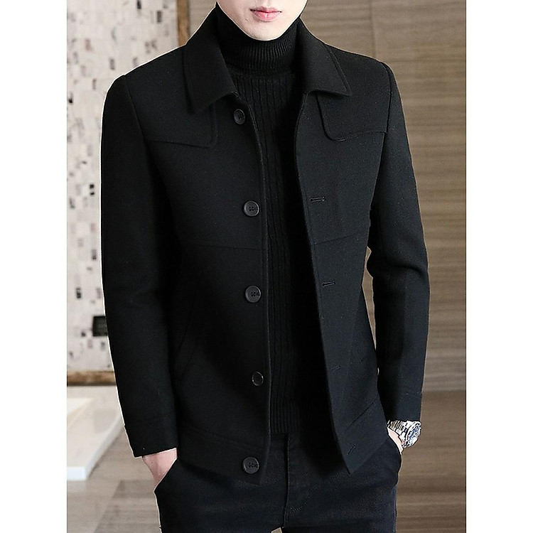 Áo Khoác Dạ nam dáng ngắn, Áo dạ nam phong cách Hàn Quốc hàng chuẩn giá đẹp H20 có video thật