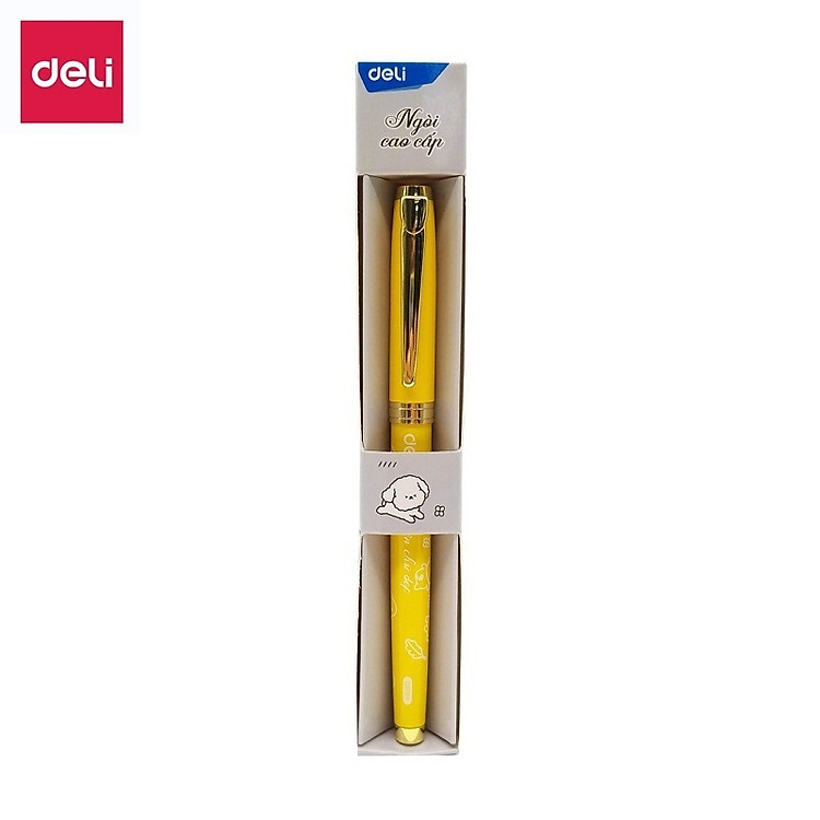 Bút máy kim loại Deli họa tiết đáng yêu CQ893 / Bút mực luyện chữ đẹp Q893
