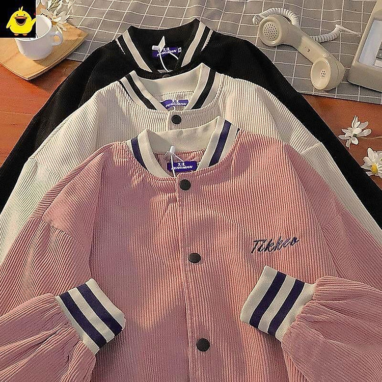 Áo khoác Bomber Nhung Gân Tikkeo Thêu Sắc Nét Đẹp Xinh - Chất Nhung Thoáng Mát Form rộng Unisex Nam Nữ Couple