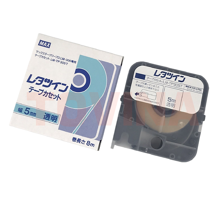Nhãn Trong Suốt LM-TP305T (5mm, 8m/cái) - Hàng Chính Hãng - Max - Nhật Bản