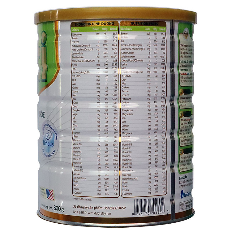 Nơi mua Sữa Colos Opti 0+ 800g cho bé Giá rẻ - Hình ảnh 3