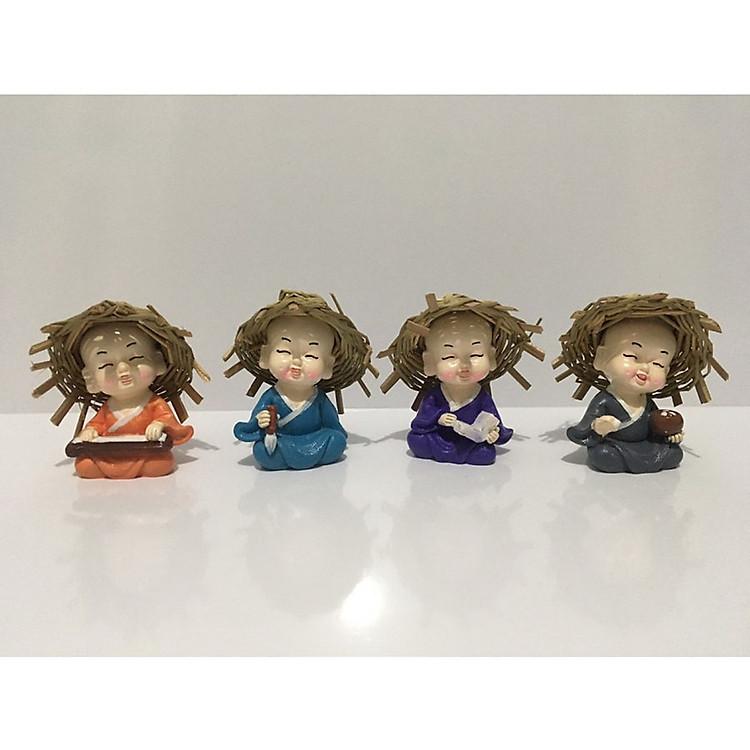 Bộ tượng 4 chú tiểu Cầm – Kỳ - Thư – Họa