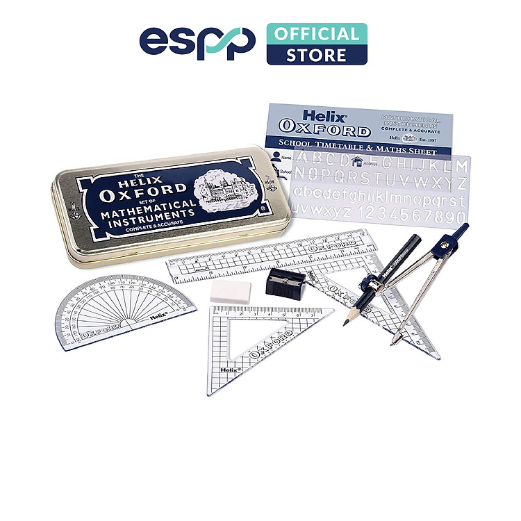 Bộ thước + compa OXFORD (9 món) - Ảnh 2