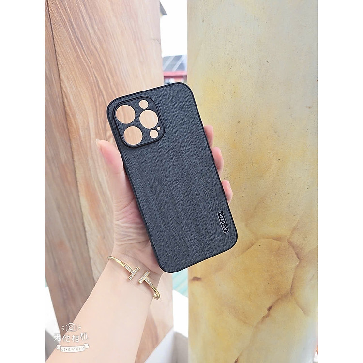 Ốp lưng Da Vân Gỗ cao cấp siêu sang,bảo vệ lưng viền cụm camera dành cho Oppo A36/A76/A96 . Hàng nhập khẩu