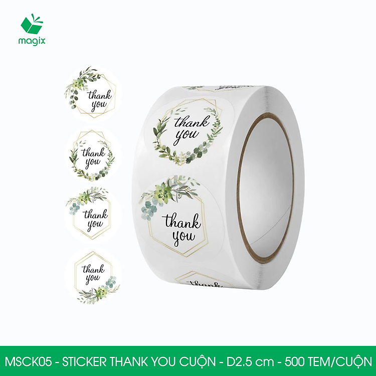 Sticker Thank You Tròn (500 cái) - Ảnh 6