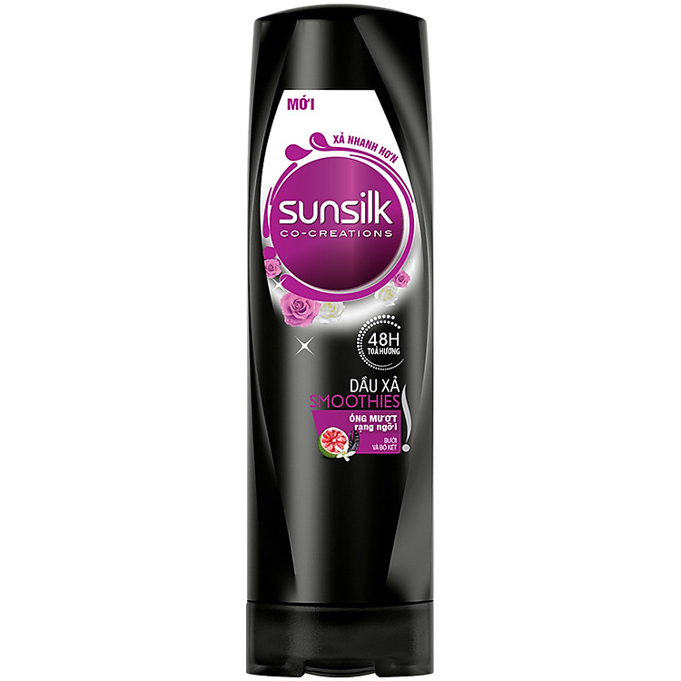Dầu xả Sunsilk Óng Mượt Rạng Ngời 320gr dành cho tóc khô xơ với tinh chất bưởi & bồ kết