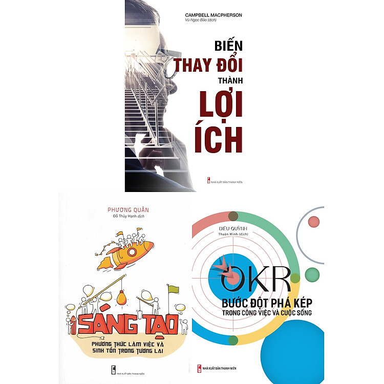 Combo Biến Thay Đổi Thành Lợi Ích + Sáng Tạo Phương Thức Làm Việc Và Sinh Tồn Trong Tương Lai + OKR - Bước Đột Phá Kép Trong Công Việc Và Cuộc Sống (Bộ 3 Cuốn)_ML