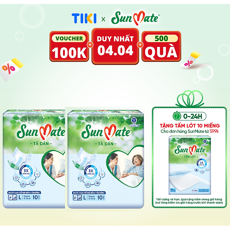 Combo 2 Tã Dán Người Lớn SunMate Chính hãng Ưu đãi
