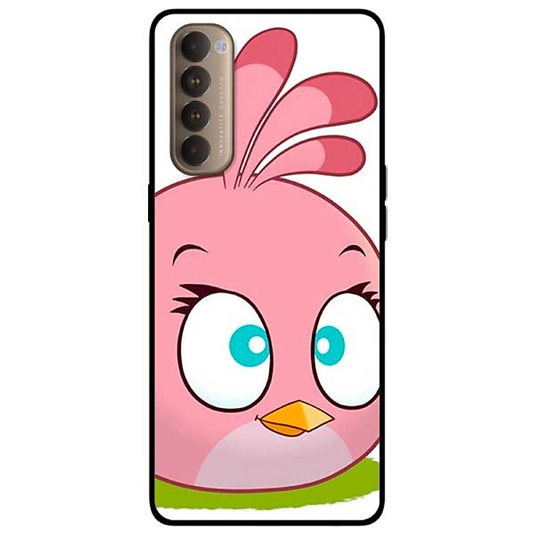 Ốp lưng dành cho Oppo Reno 4 Pro mẫu Chim Nền Hồng