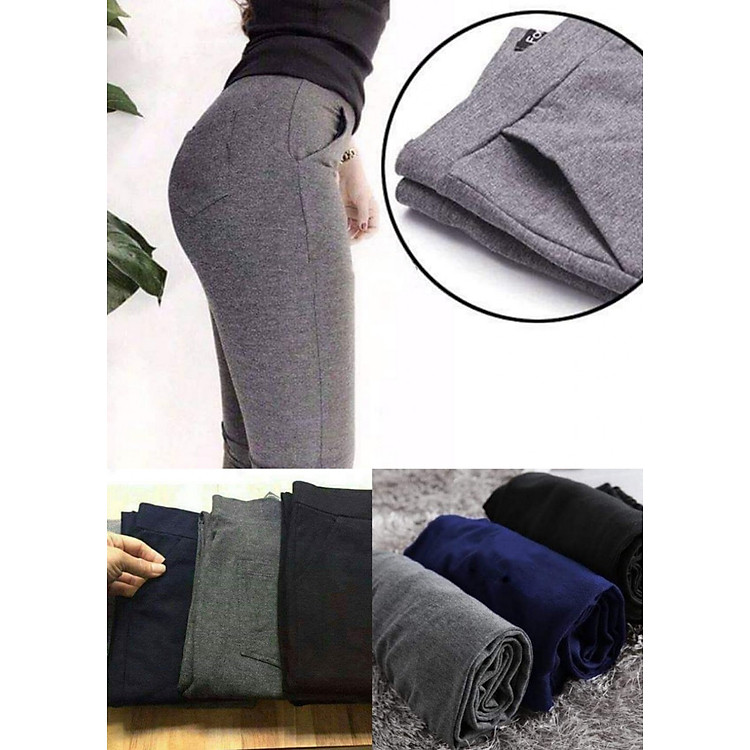 QUẦN LEGGING TRƠN 4 TÚI CAO CẤP