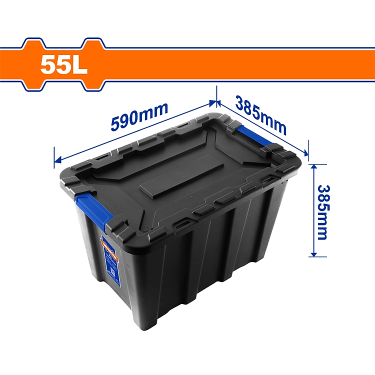 HỘP NHỰA TRỮ KHO ĐEN 55L WTB3355 WADFOW - HÀNG CHÍNH HÃNG
