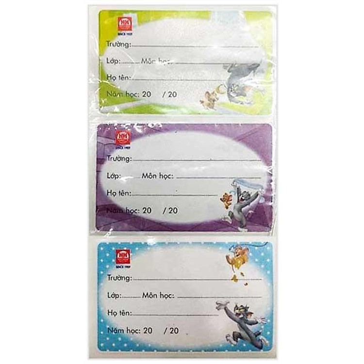 Nhãn Vở Tom & Jerry Hồng Hà 3470 (24 nhãn)