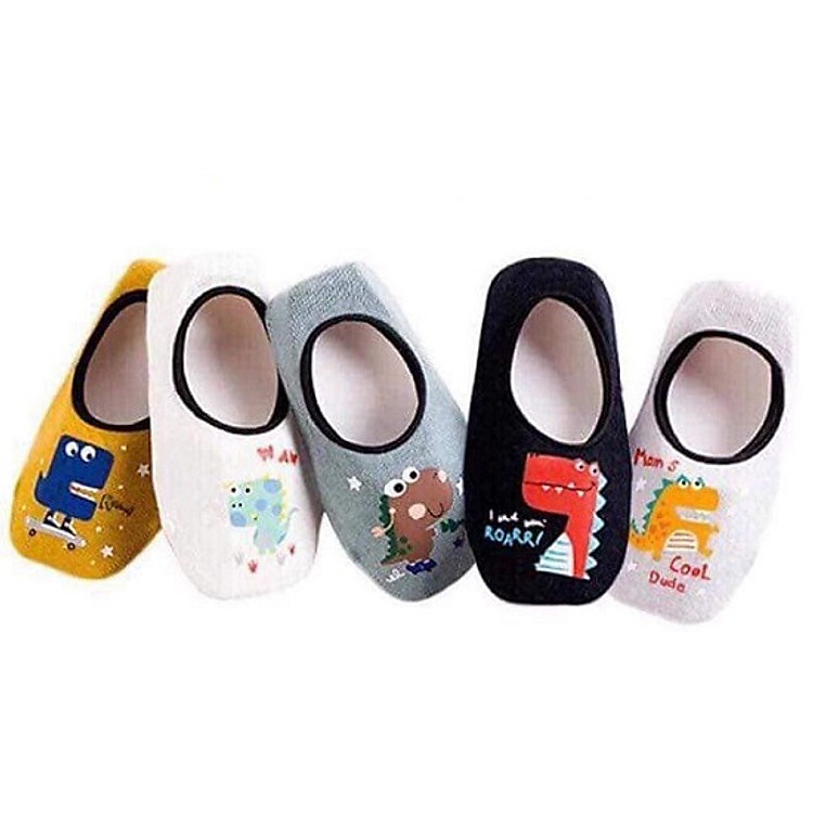 Combo 5 đôi tất hài chống trượt cho bé yêu (0-24m)