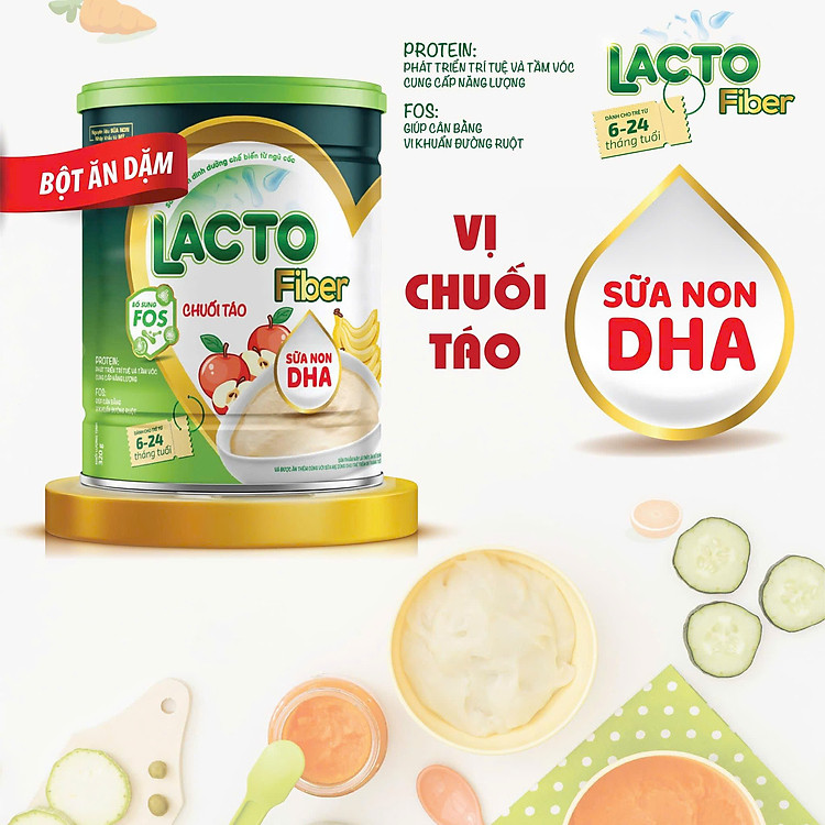 Tham Khảo tại ConCung: Bột Ăn Dặm Lacto Fiber 320g Chất lượng , nhận ngay nhiều Ưu đãi