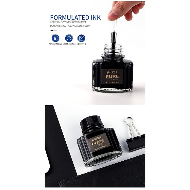 Mực Đen/Xanh Bút Máy BAOKE-MS211/MS212 - Ảnh 4